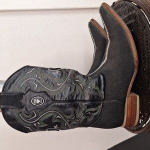 Black Stone Sting Ray Print Boots Ch Toe Men Sz 9.5
